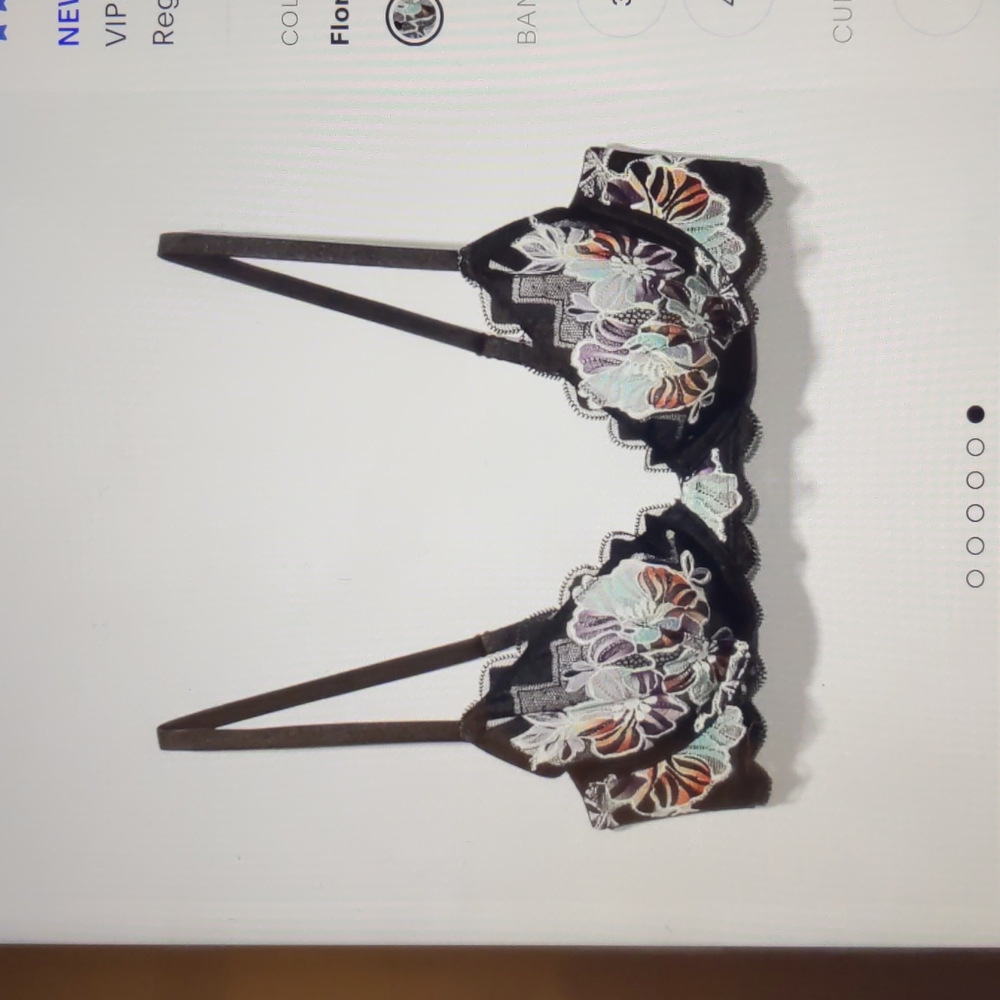 Zig zag zen unlined lace plunge bra